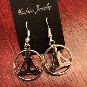 Yoga charm earrings